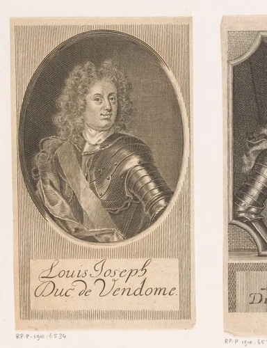 Portret van Louis Joseph de Bourbon-Vendôme by Martin Bernigeroth, print, 1705