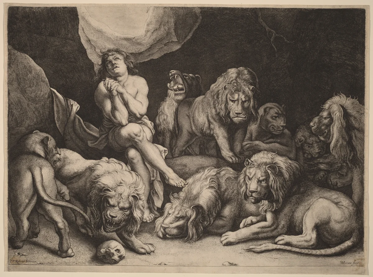 Daniel in the Lions' Den by Willem van der Leeuw
Sir Peter Paul Rubens, print, 1625-1665