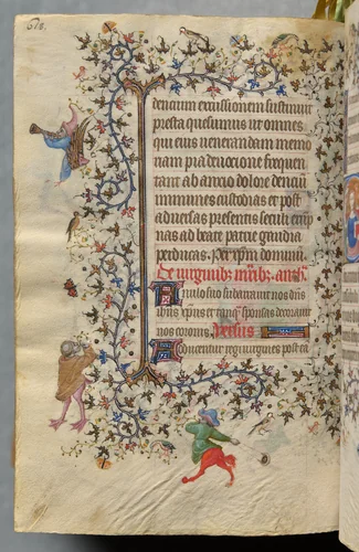 Hours of Charles the Noble, King of Navarre (1361-1425): fol. 303vr, Text by Master of the Brussels Initials and Associates, book, 1400-1410