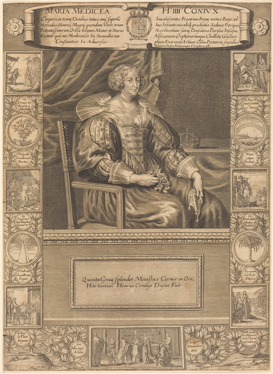Marie de Medici by French 17th Century, print, 1600-1699