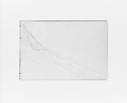 Mountainside (from Sketchbook X) by William Trost Richards, artwork, 1885