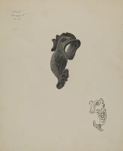 Dolphin Ornament by Albert Geuppert, index of american design, 1938