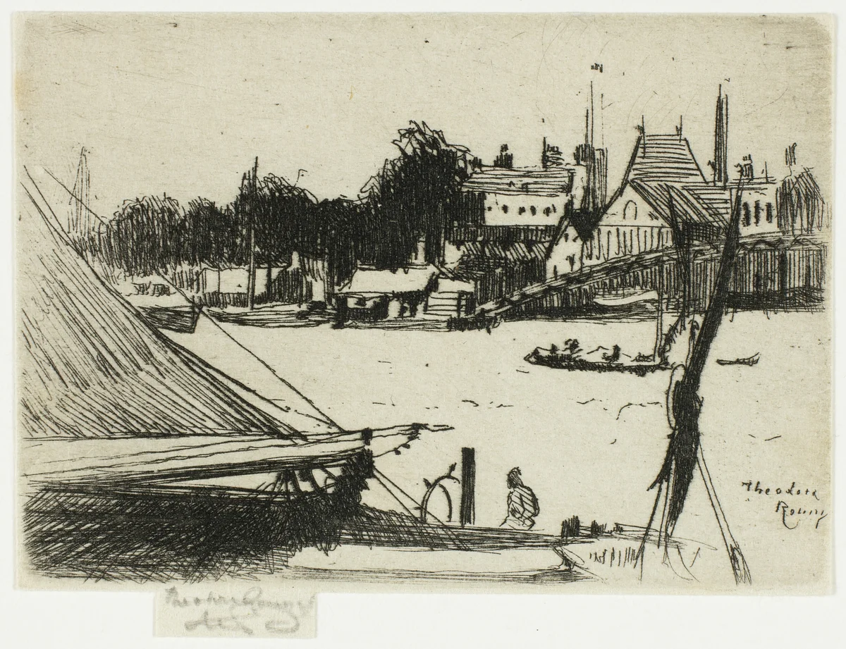 Battersea from Chelsea by Theodore Roussel, print, 1888-1889