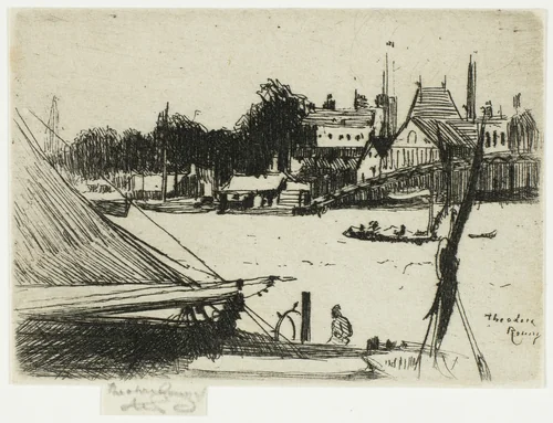 Battersea from Chelsea by Theodore Roussel, print, 1888-1889