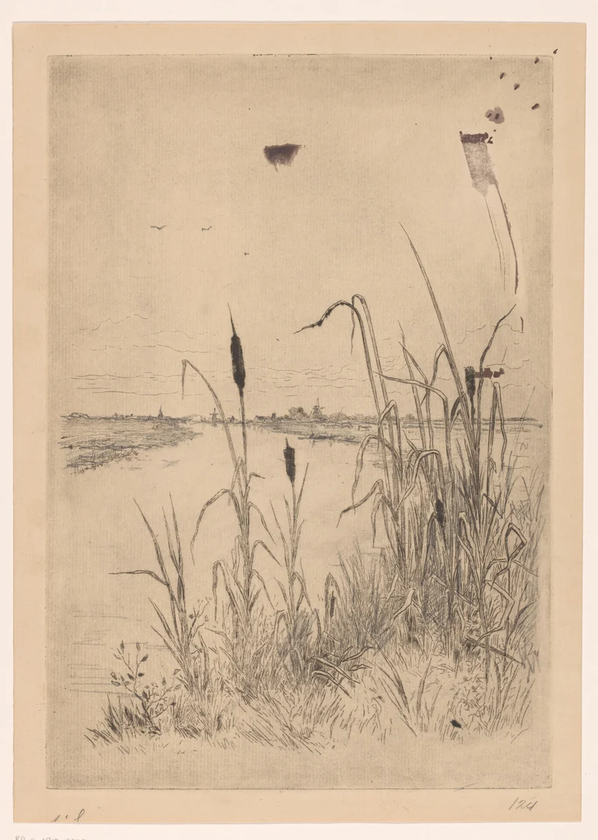 Gezicht op een kanaal bij Loosdrecht by Carel Nicolaas Storm van 's-Gravesande, print, 1880