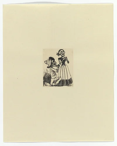 Don't Forget Me! (¡Ni acquí te olvidaré!) by José Guadalupe Posada, print, 1888