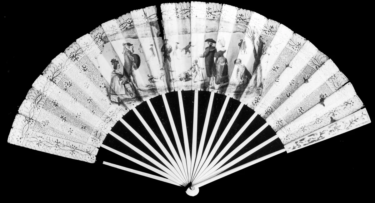 Fan by France, textile, 1775-1800