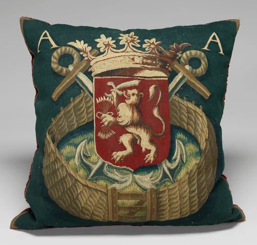 Tapestry-covered Cushion by Netherlandish, decorative art, 1675-1725