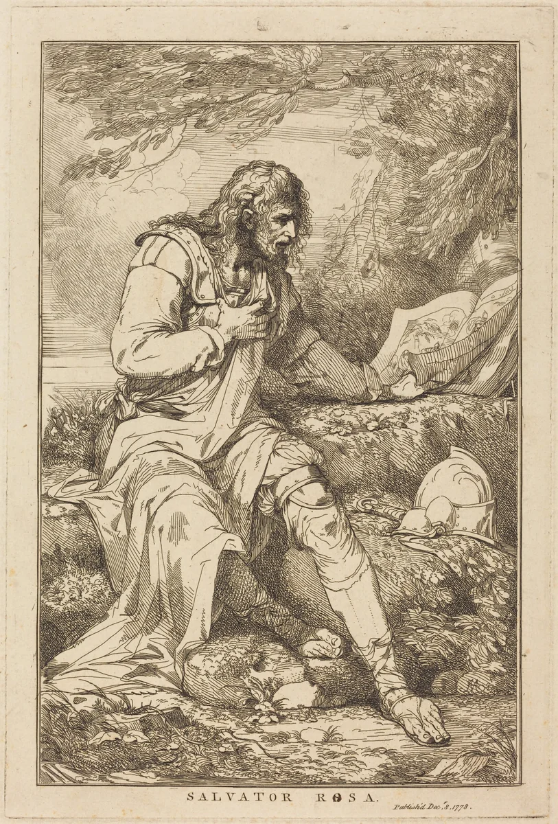 Salvator Rosa by John Hamilton Mortimer, print, 1778