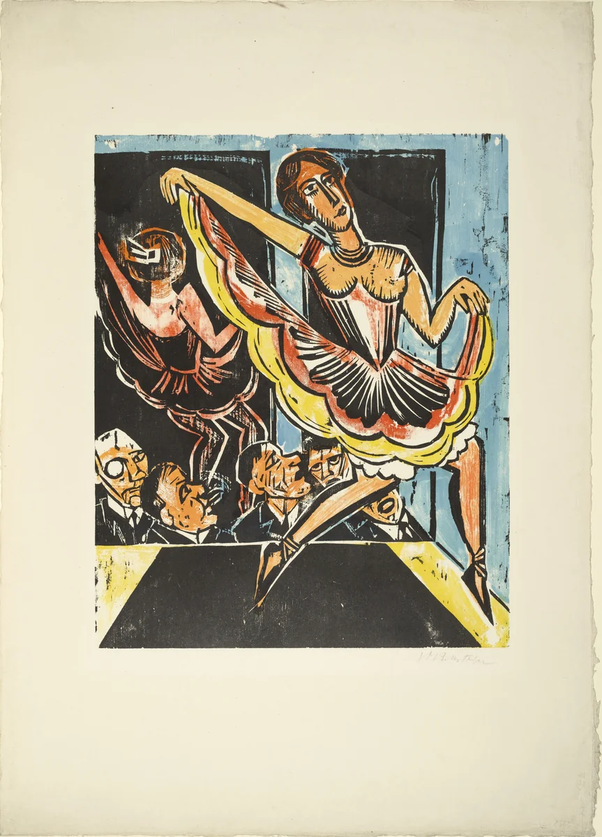 Dancer in the Mirror ( Tänzerin im Spiegel ) by Max Pechstein, print, 1923