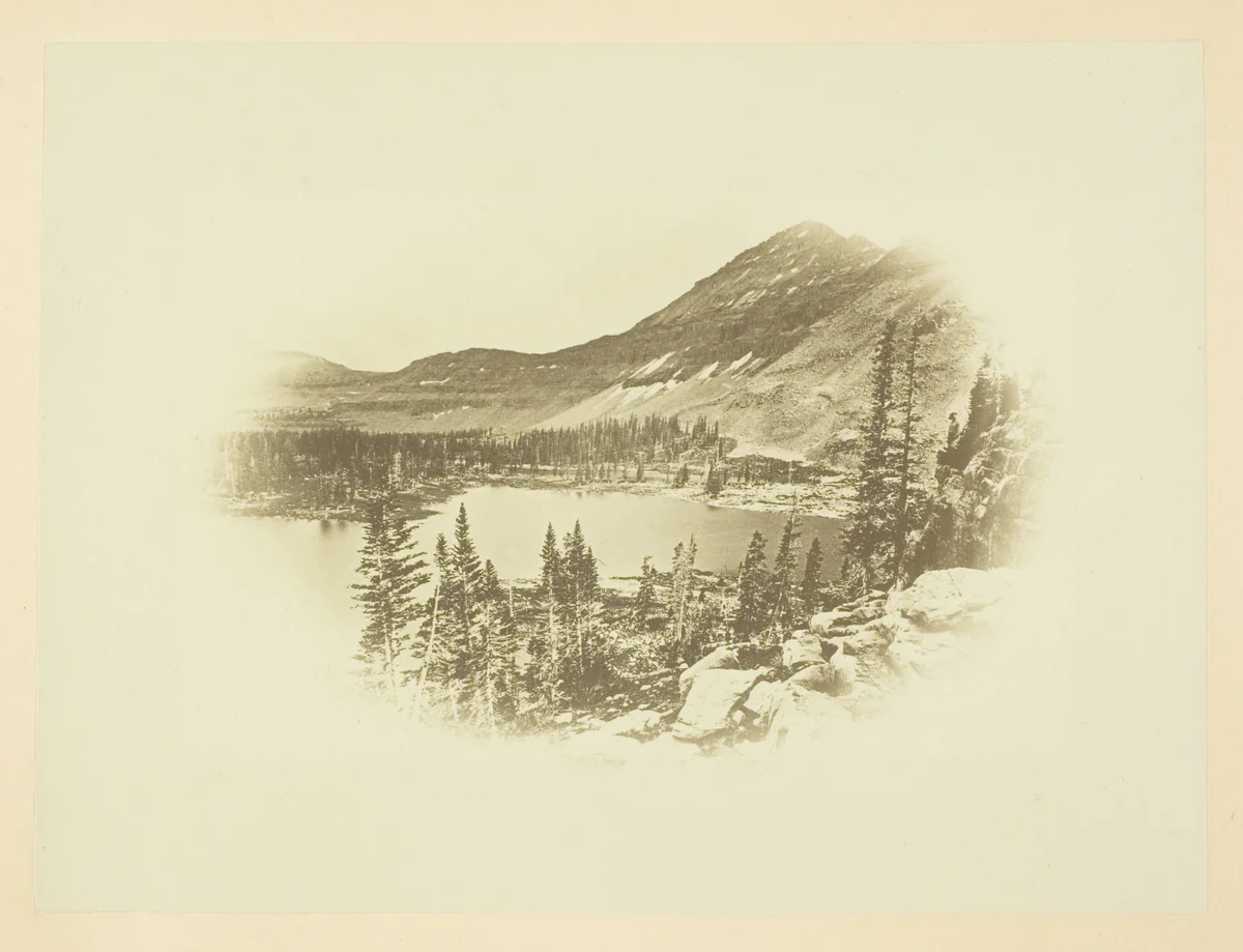 Moore's Lake, Head of Bear River, Uintah Mountain by Andrew J. Russell, photograph, 1868-1869