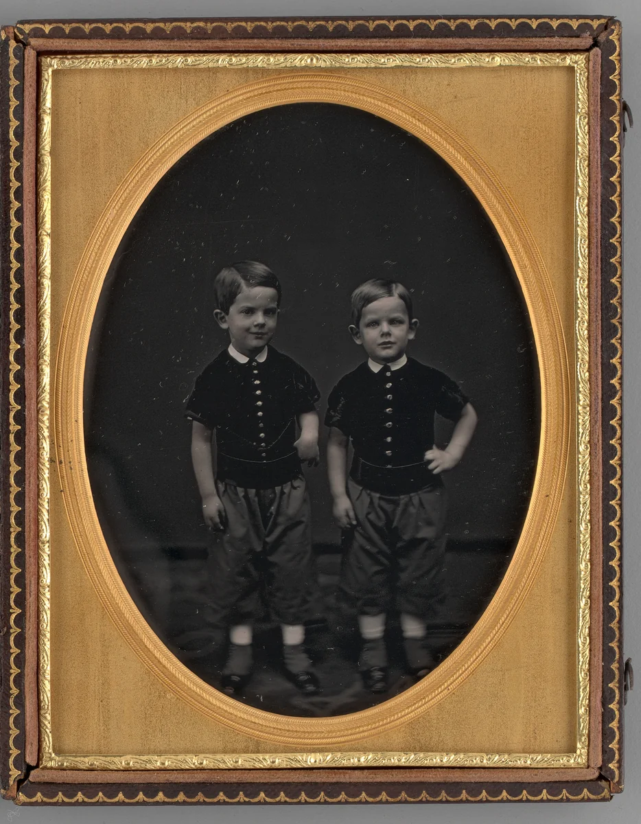 Untitled (Portrait of Two Boys) by Unknown maker, other, 1858