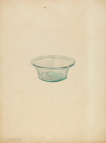 Blown Glass by Alvin Shiren, index of american design, 1937