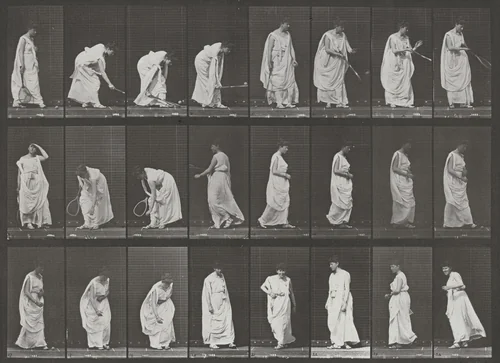 Plate Number 299. Playing with a ball by Eadweard Muybridge, photograph, 1887
