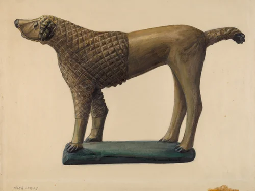 Poodle by Mina Lowry, index of american design, 1937