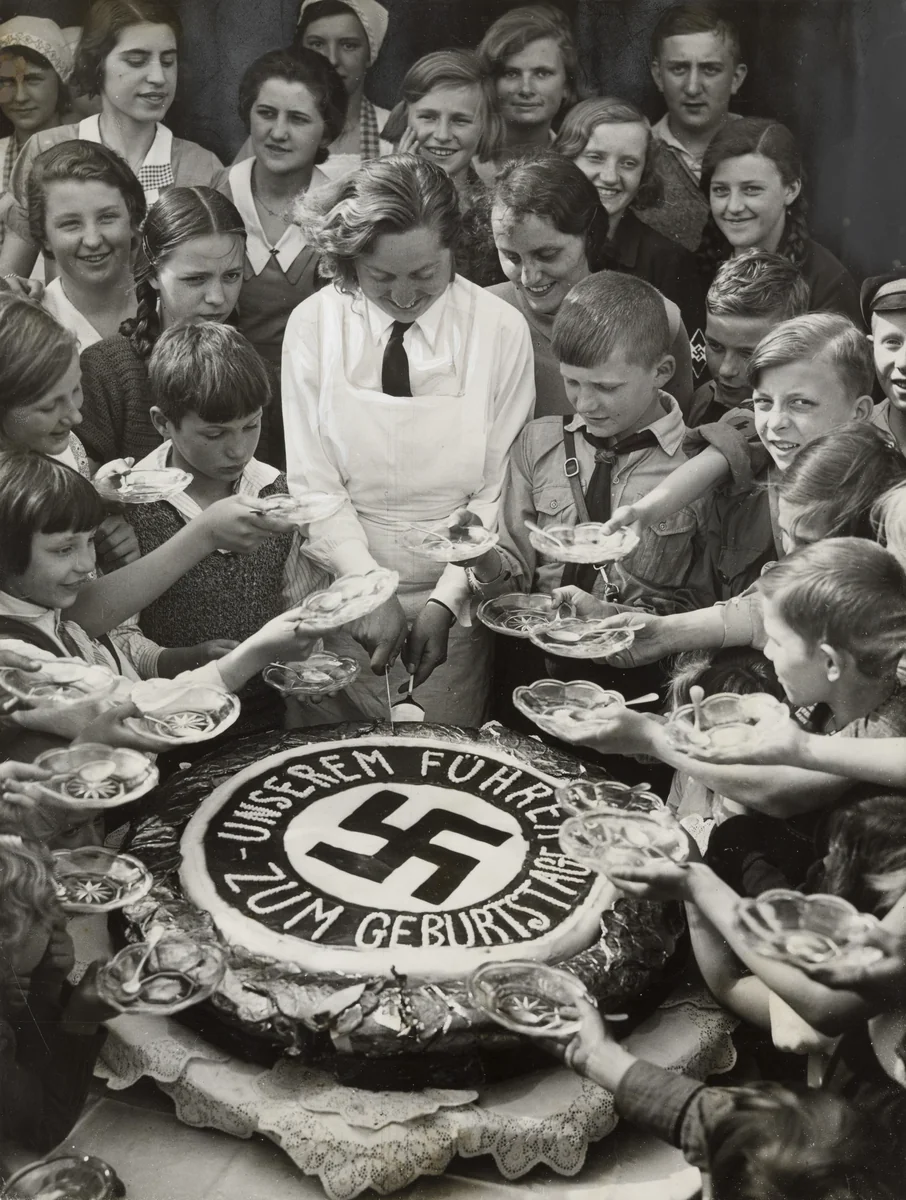 "The Poor Children of Berlin Share in Hitler's Birthday Party" by Times Wide World Photos, photograph, 1934