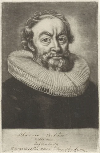 Portret van Andries Bicker by Johannes van Vilsteren, print, 1756