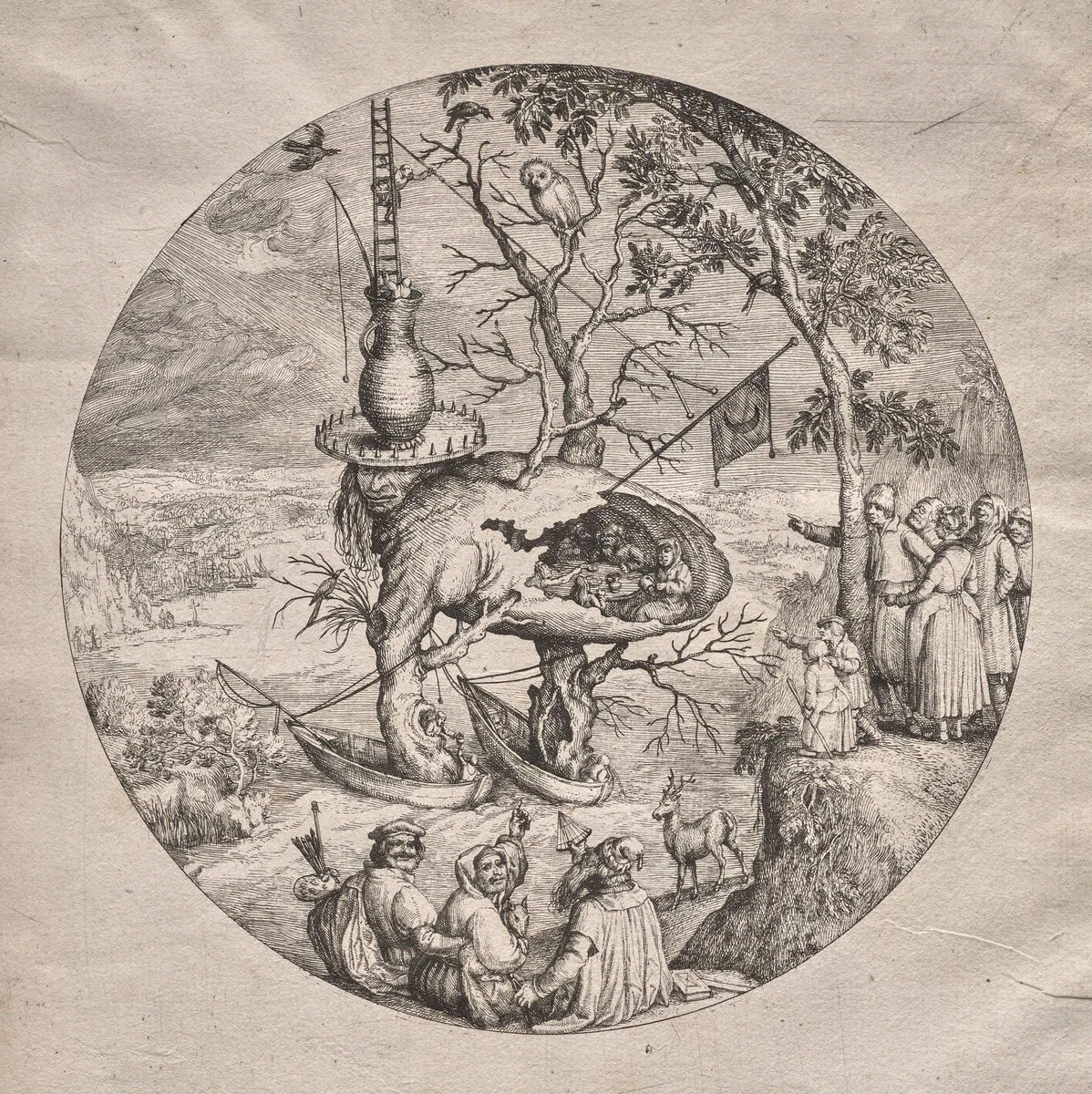 The Tree Man by Hieronymous Bosch, print, 1555-1605