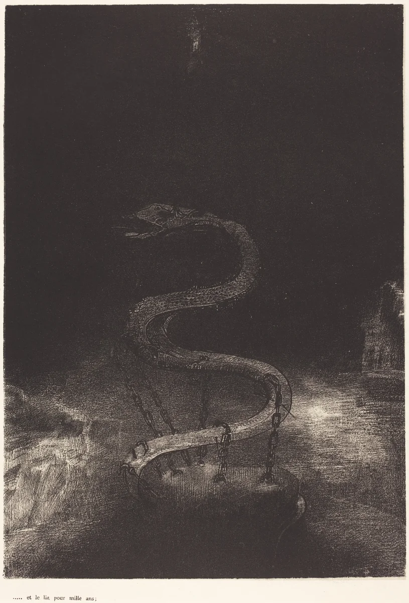Et le lia pour mille ans (And bound him a thousand years) by Ambroise Vollard; Odilon Redon, print, 1899