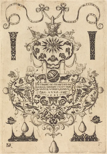 Title Page: Large Pendant by Daniel Mignot, print, 1593