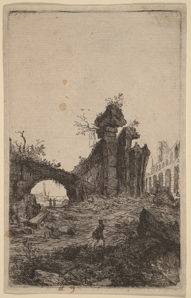 The Ruins of the Colosseum by Bartholomeus Breenbergh, print, 1599-1657