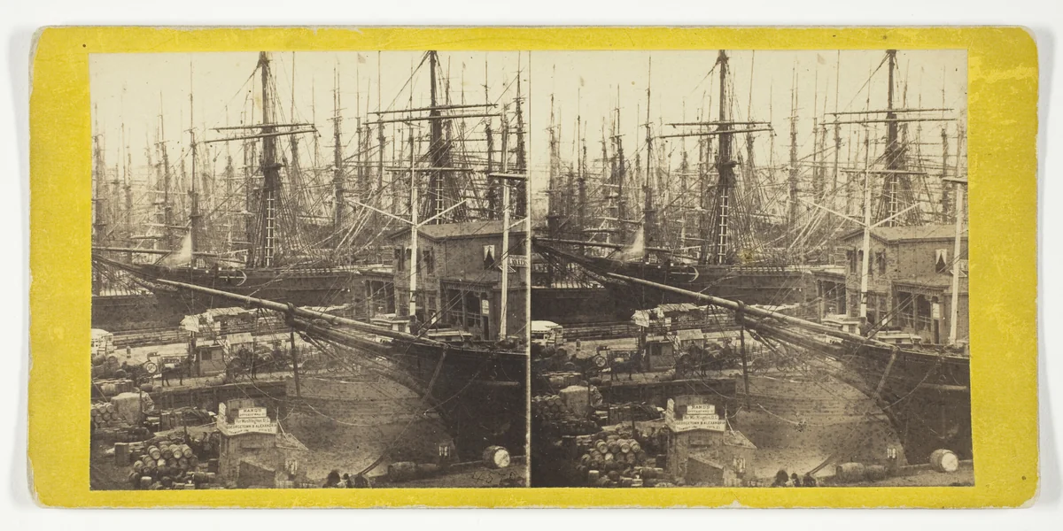 Wall Street Ferry, New York, No. 4579 from the series "Anthony's Stereoscopic Views" by Anthony & Company, photograph, 1860-1869