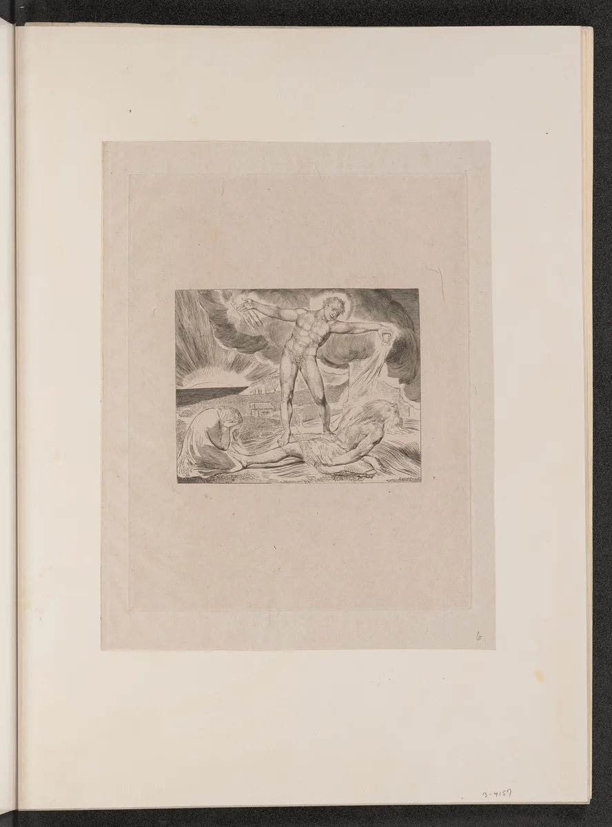 Satan Smiting Job with Boils by William Blake, portfolio, 1825