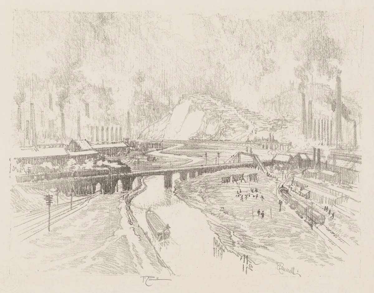 English War Work: Munition Town by Joseph Pennell, print, 1916