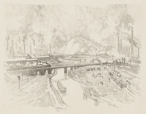 English War Work: Munition Town by Joseph Pennell, print, 1916