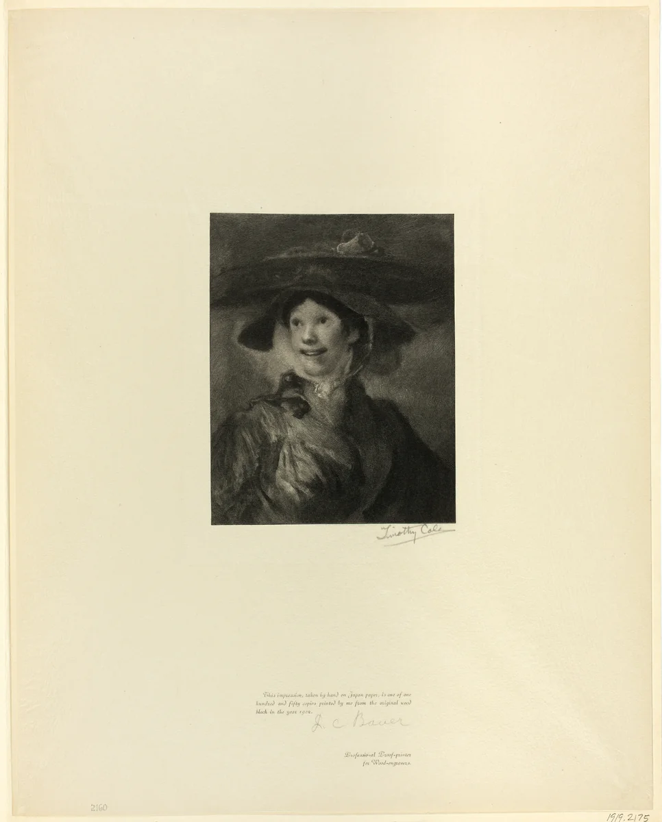 The Shrimp Girl, from Old English Masters by Timothy Cole, print, 1896