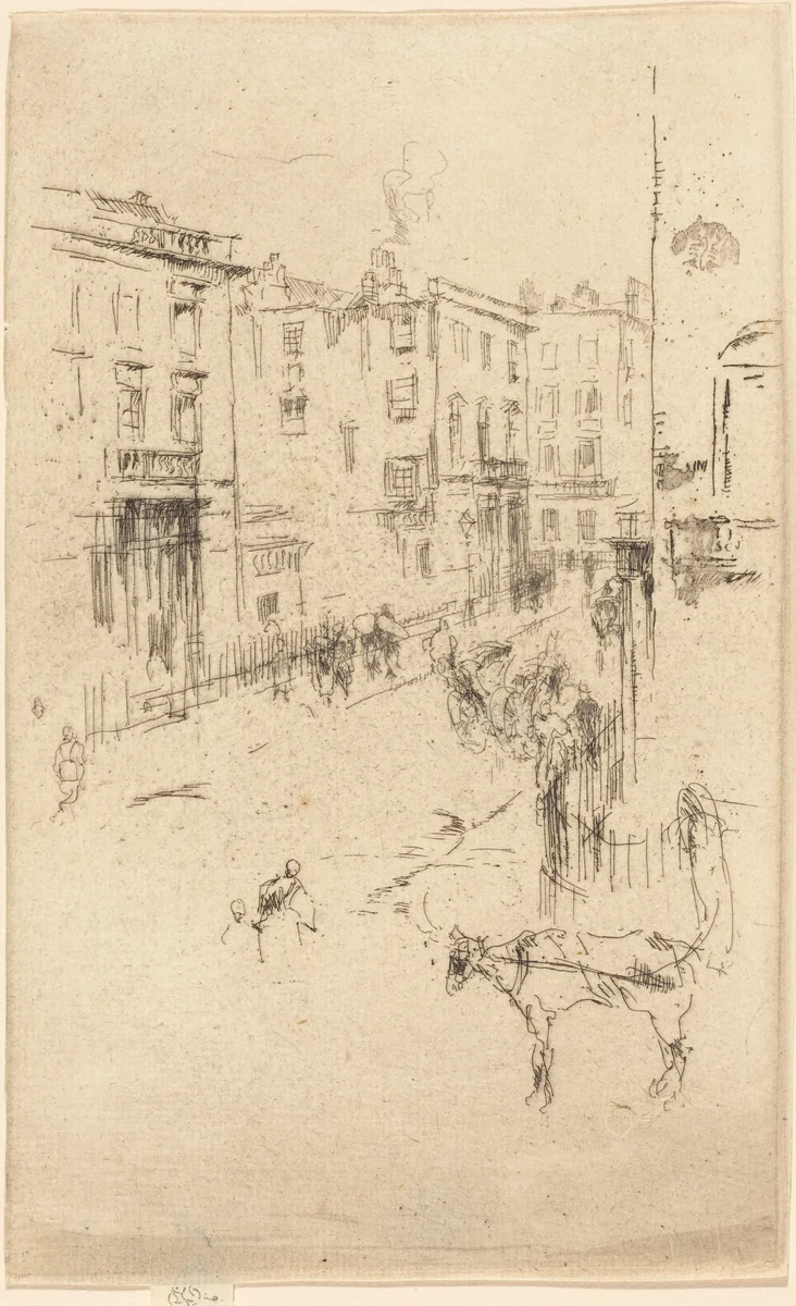 Alderney Street by James McNeill Whistler, print, 1880-1881