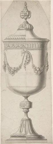 Alternative designs for cup and cover by anonymous, drawing, 1700-1800