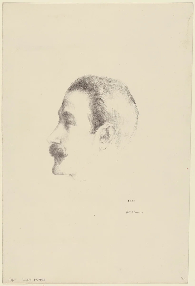 Ricardo Viñes by Odilon Redon, print, 1903
