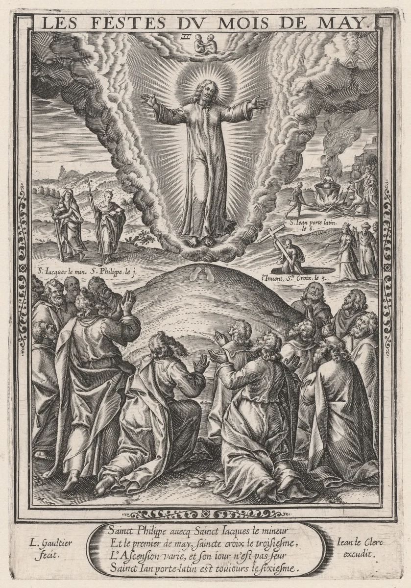 Les Festes du mois de Mai (May: The Ascension) by Léonard Gaultier; Jean Leclerc, print, 1603