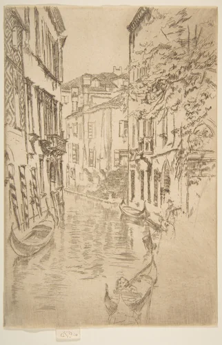 Quiet Canal by James McNeill Whistler, print, 1879-1880