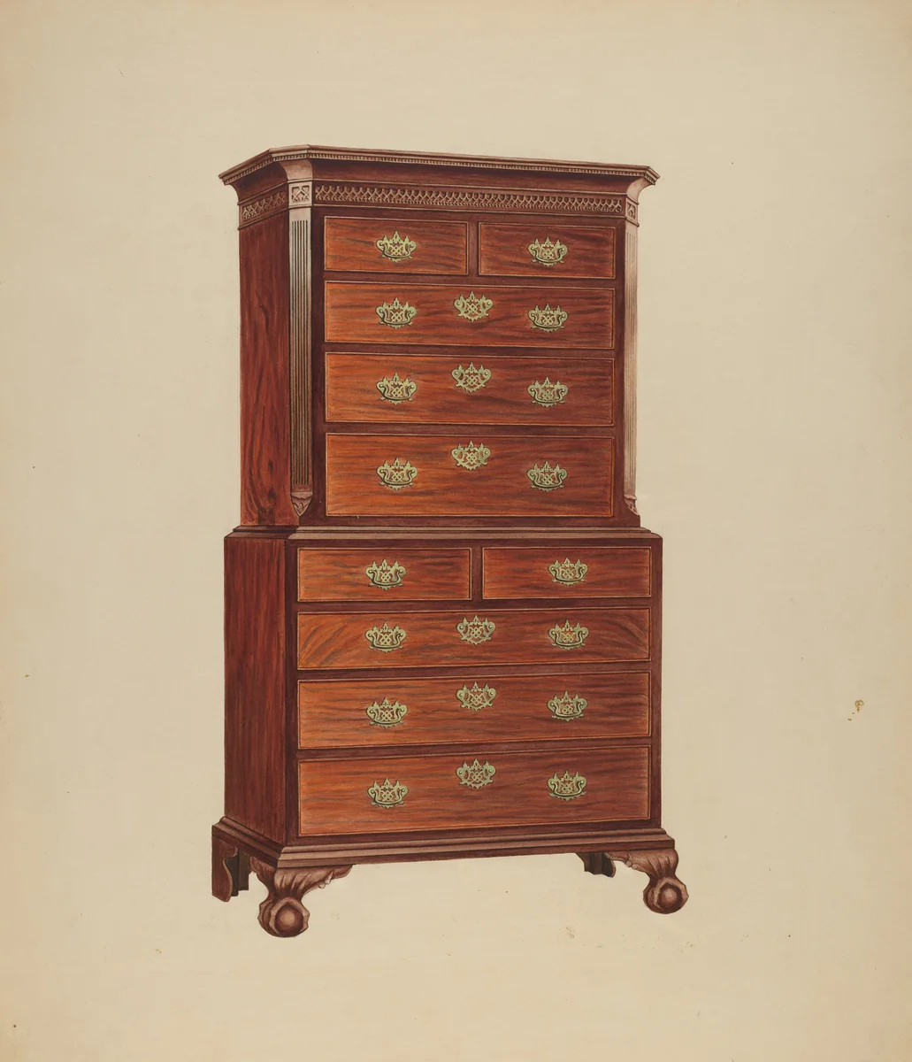 Chest-on-Chest by Lorenz Rothkranz, index of american design, 1938