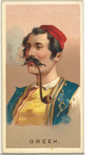 Greek, from World's Smokers series (N33) for Allen & Ginter Cigarettes by Allen & Ginter, print, 1888