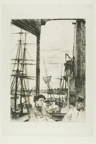 Rotherhithe by James McNeill Whistler, print, 1860