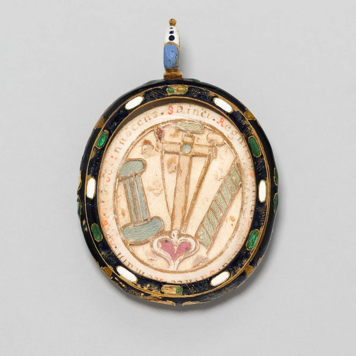 Double-Sided Pendant with Instruments of the Passion and Emblem of a Confraternity by European, metalwork, 1701-1799