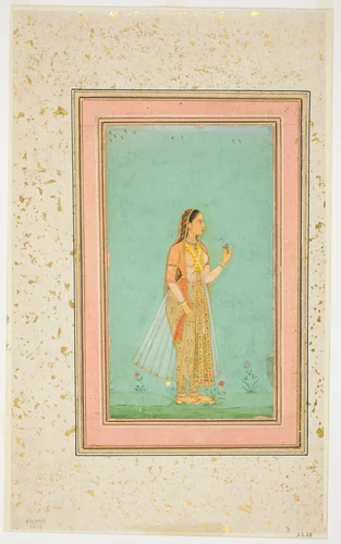 Beauty Holding a Flower by India, painting, 1640-1660