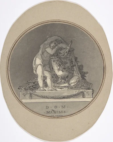 Decoration for a Monument by anonymous, drawing, 1700-1799