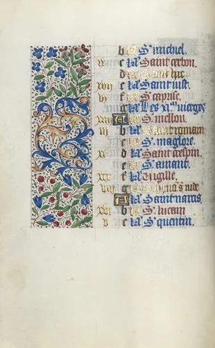 Book of Hours (Use of Rouen): fol. 10v by Master of the Geneva Latini, book, 1465-1475