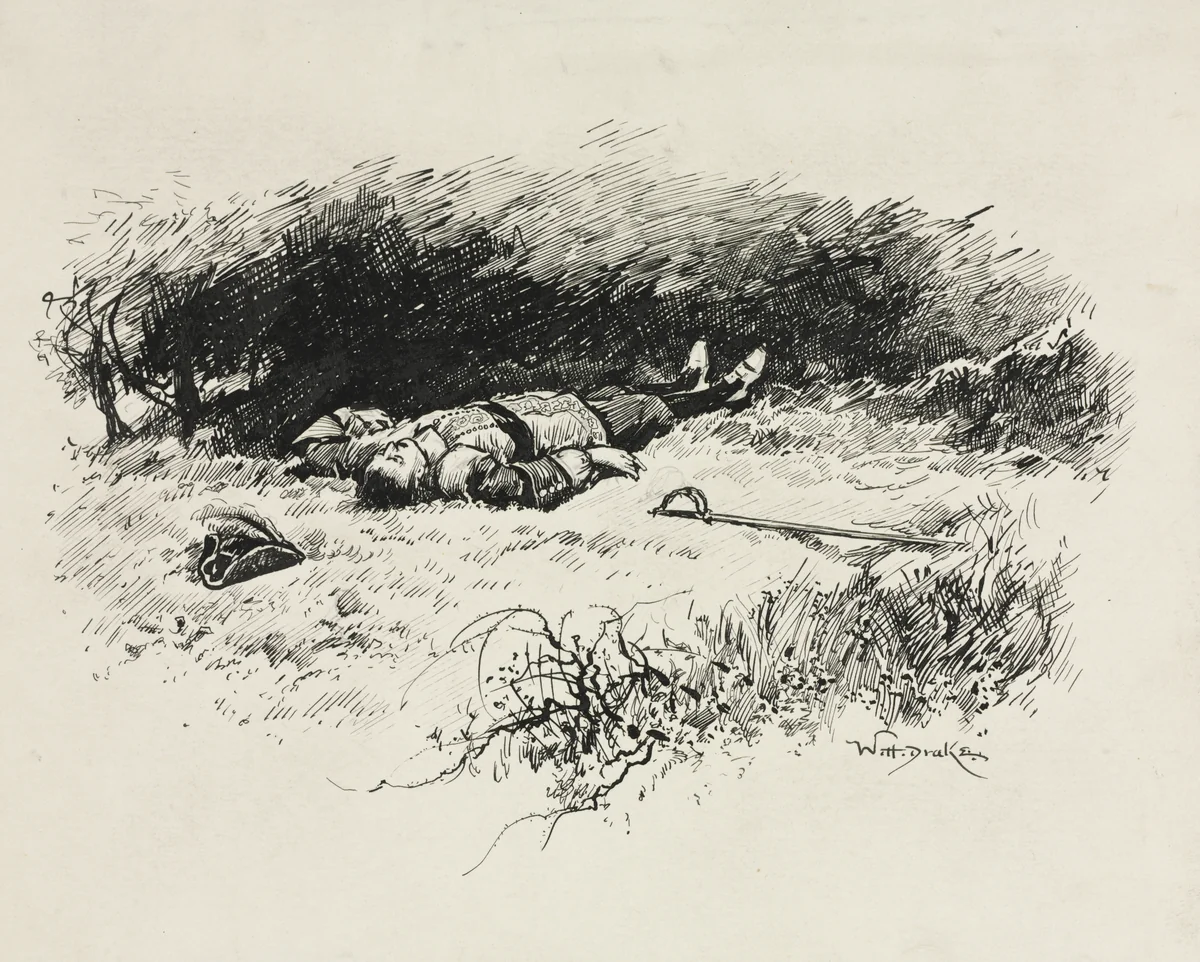 Tail Piece for Chapter XXI from "Lorna Doone" by William Henry Drake, drawing, 1889