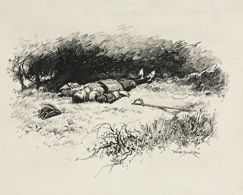 Tail Piece for Chapter XXI from "Lorna Doone" by William Henry Drake, drawing, 1889
