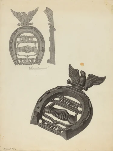 Flat Iron Holder by Mildred Ford, index of american design, 1938