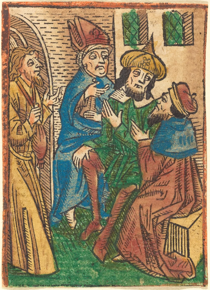 Treason of Judas by German 15th Century, print, 1490