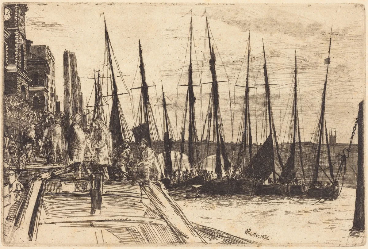 Billingsgate by James McNeill Whistler, print, 1859