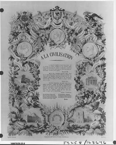 Panel by Horace Verzier, textile, 1855
