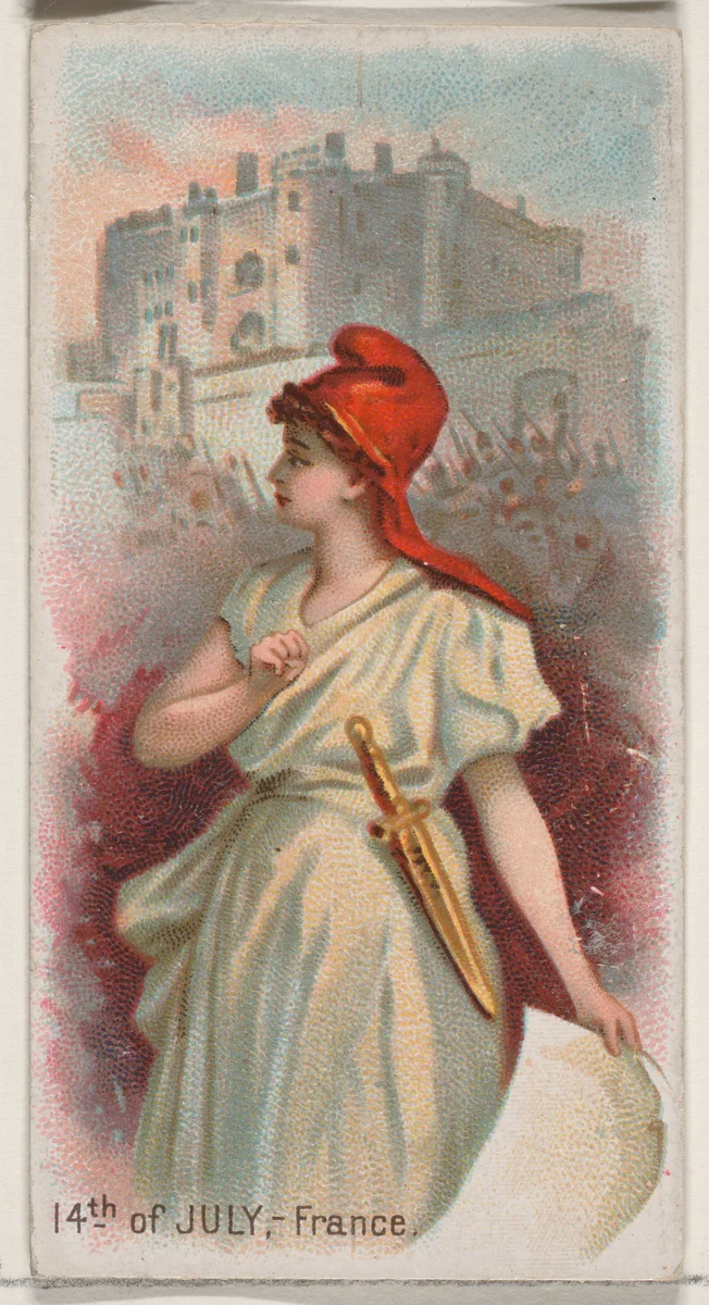 14th of July, France, from the Holidays series (N80) for Duke brand cigarettes by W. Duke, Sons & Co., print, 1890