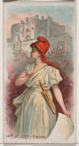14th of July, France, from the Holidays series (N80) for Duke brand cigarettes by W. Duke, Sons & Co., print, 1890